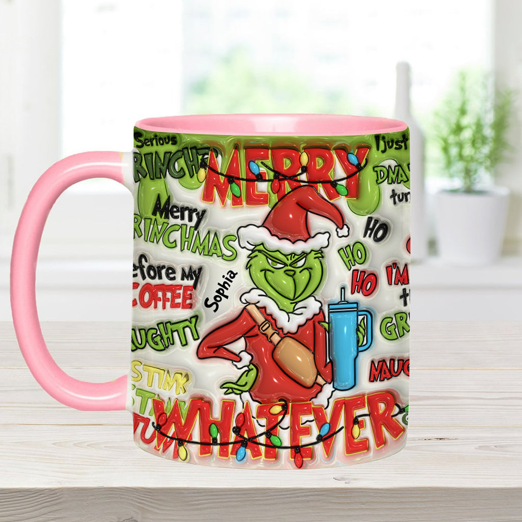 Merry Grinchmas - Personalized Stole Christmas Accent Mug