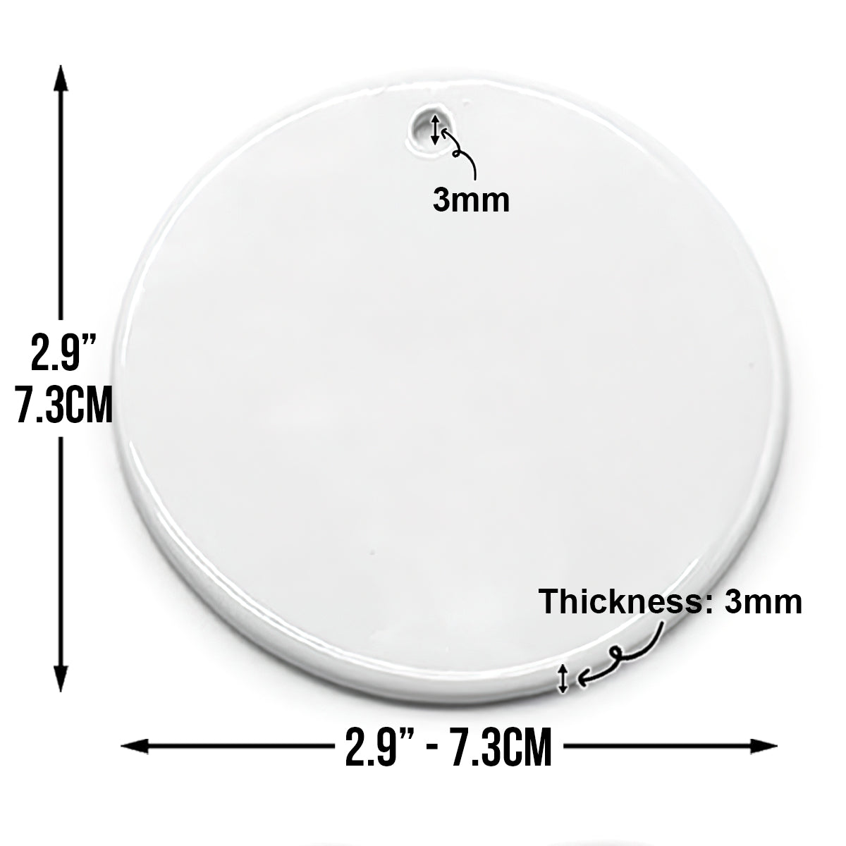 Chaussettes familiales - Ornement rond en céramique personnalisé pour la famille