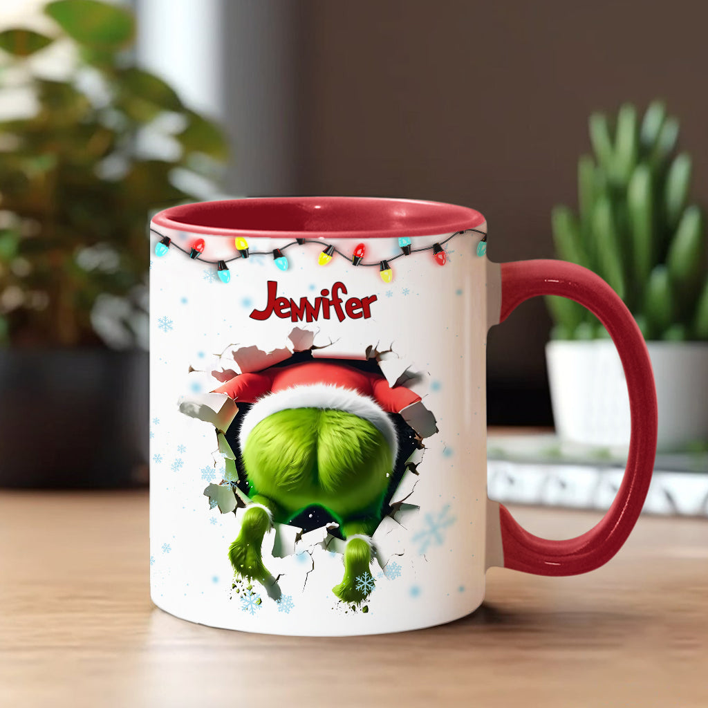 Joyeux Grinchmas - Mug personnalisé avec étole de Noël