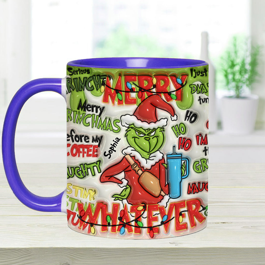 Merry Grinchmas - Personalized Stole Christmas Accent Mug