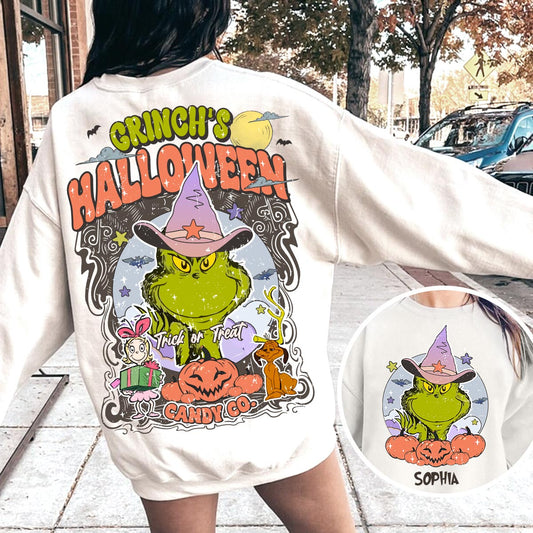 Joyeux Halloween - T-shirt personnalisé « Étoffe de Noël »