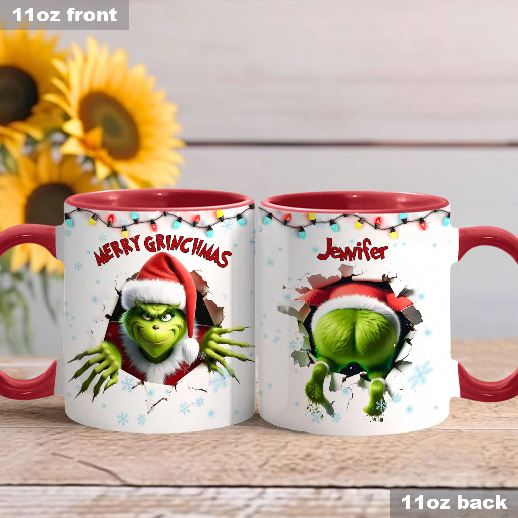 Joyeux Grinchmas - Mug personnalisé avec étole de Noël