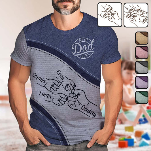 Meilleur papa du monde - T-shirt personnalisé « Meilleur papa du monde »