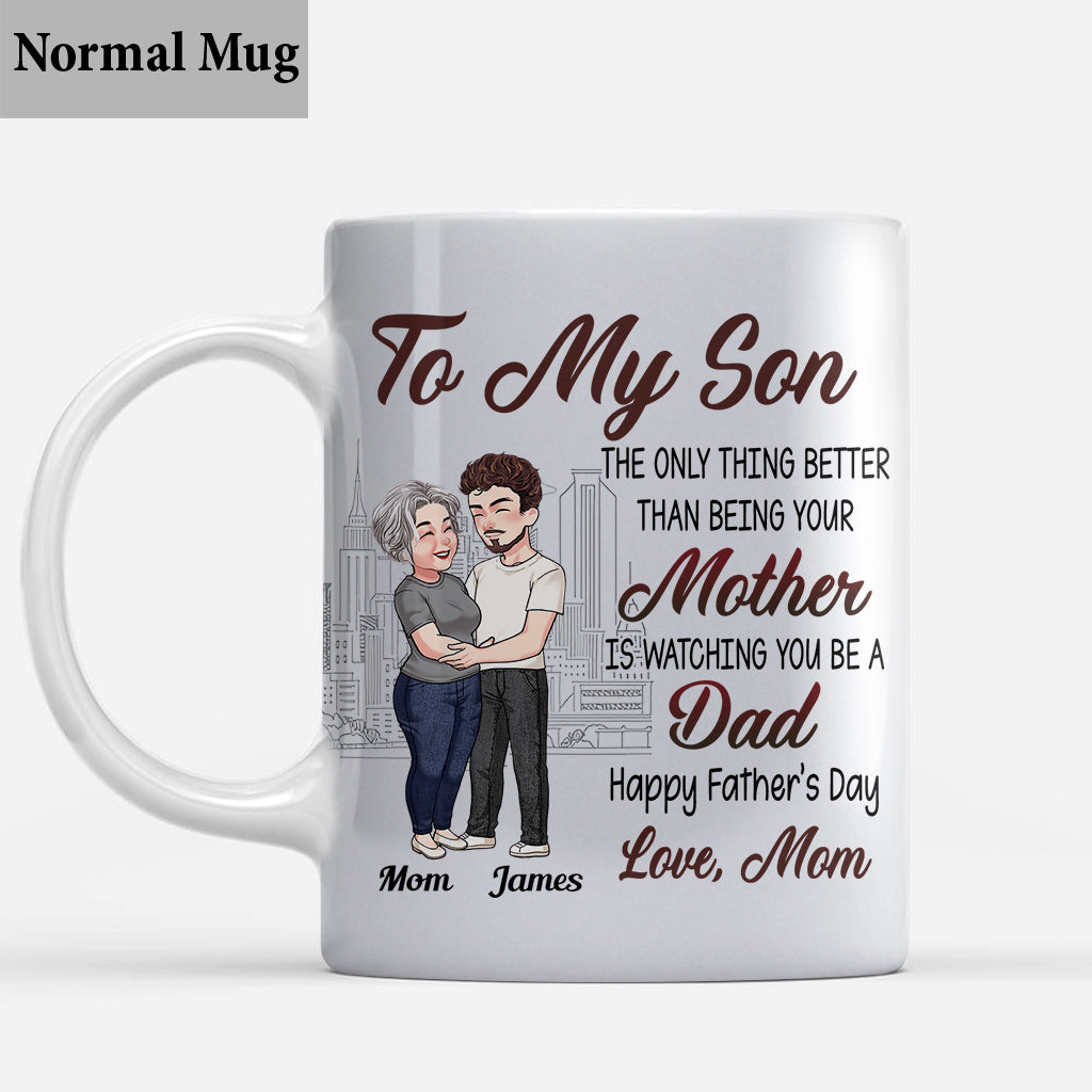 Bonne fête des pères, mon fils ! - Mug personnalisé pour papa