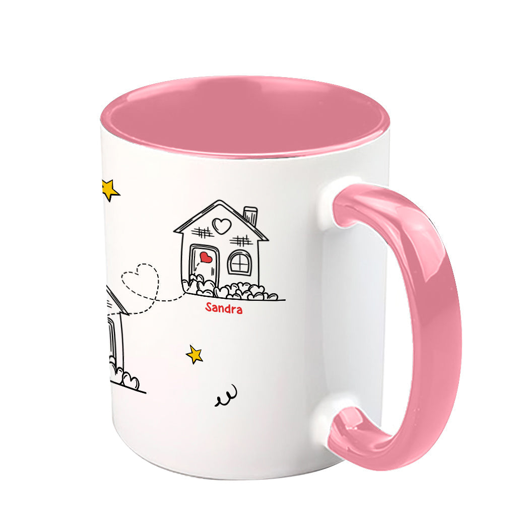 Mug personnalisé « J'aimerais qu'on habite plus près » pour ma meilleure amie