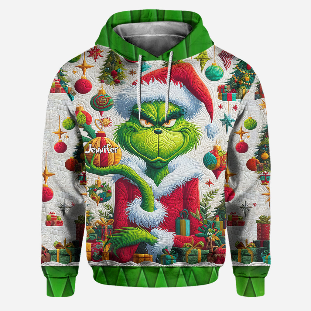 Merry Grinchmas - Personalized Stole Christmas Hoodie and Leggings