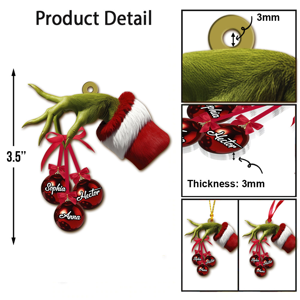 Joyeux Grinchmas - Ornement familial personnalisé