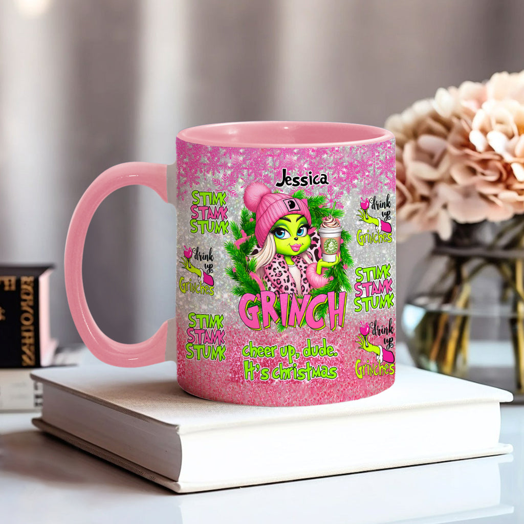 Joyeux Grinchmas - Mug personnalisé avec étole de Noël