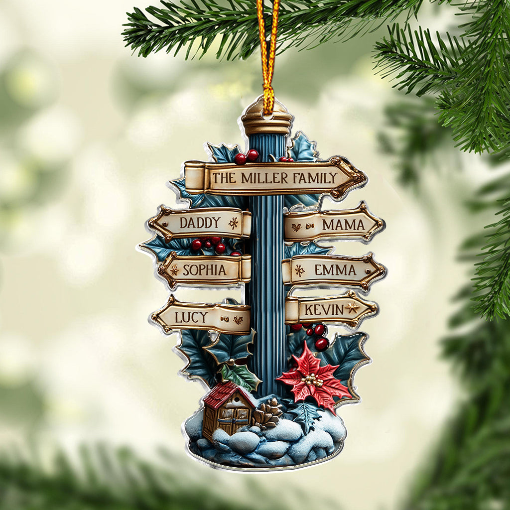 La joie de Noël, c'est la famille - Ornement de Noël personnalisé en forme de famille
