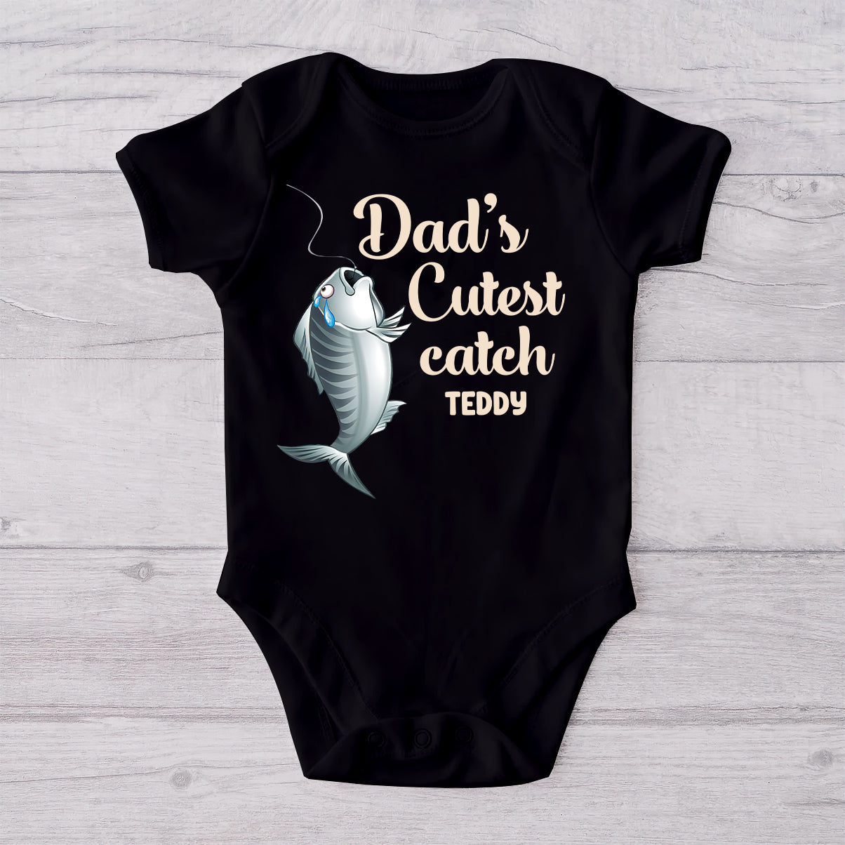 Papa cool - T-shirt de pêche personnalisé et body bébé