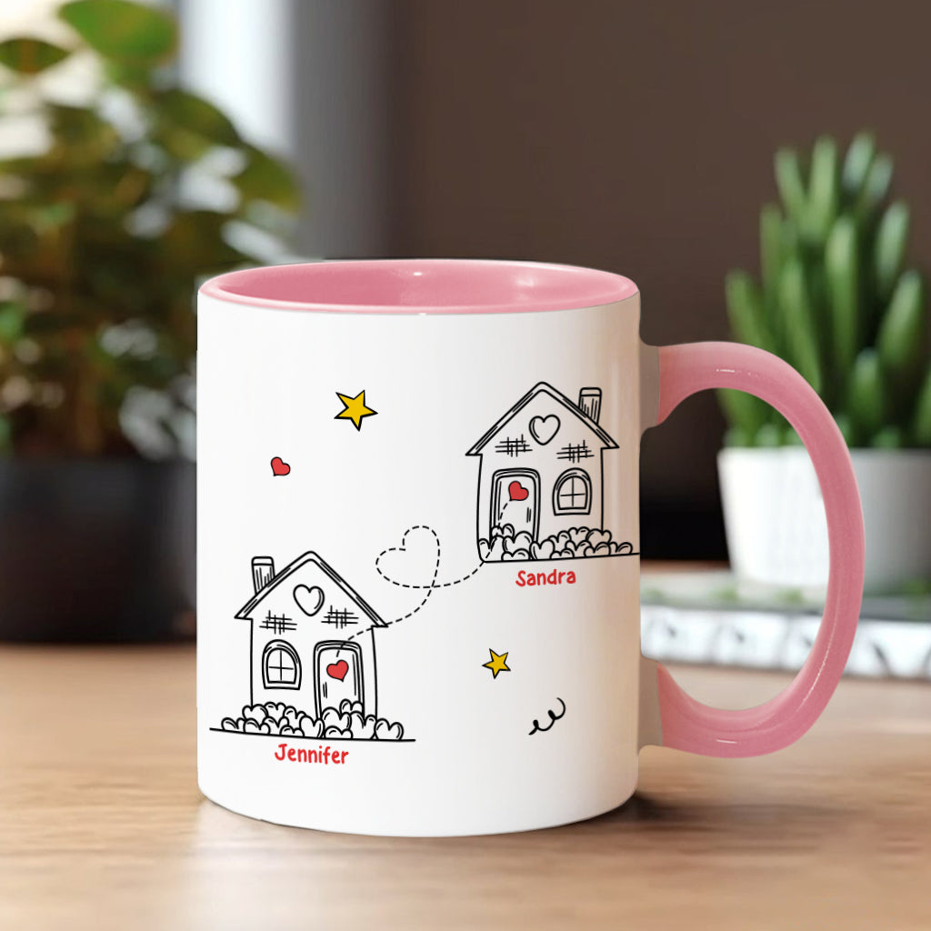 Mug personnalisé « J'aimerais qu'on habite plus près » pour ma meilleure amie