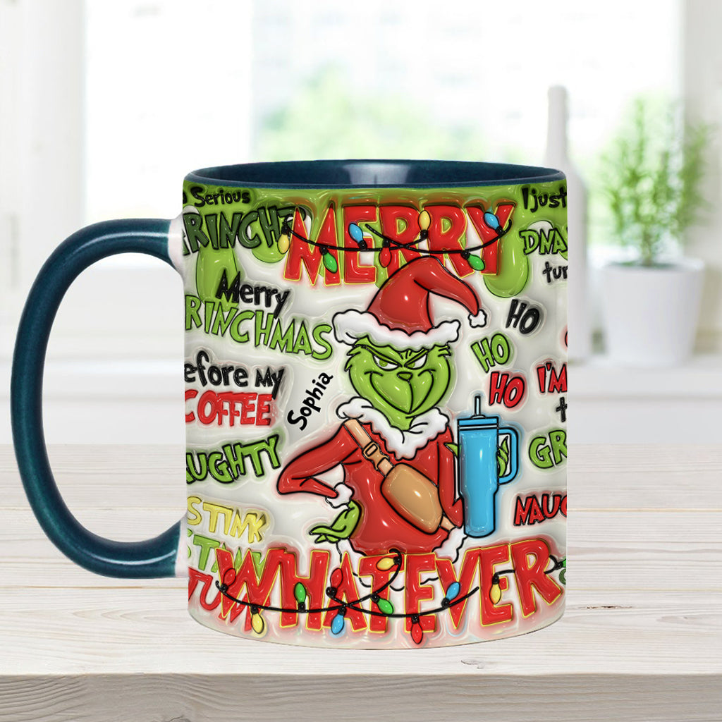 Merry Grinchmas - Personalized Stole Christmas Accent Mug