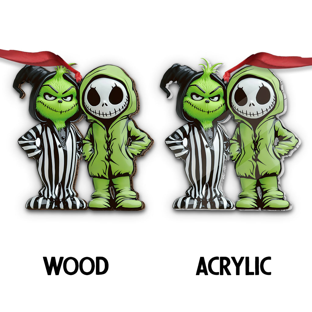 Green And Nightmare Friend - Personalized Stole Christmas Ornament