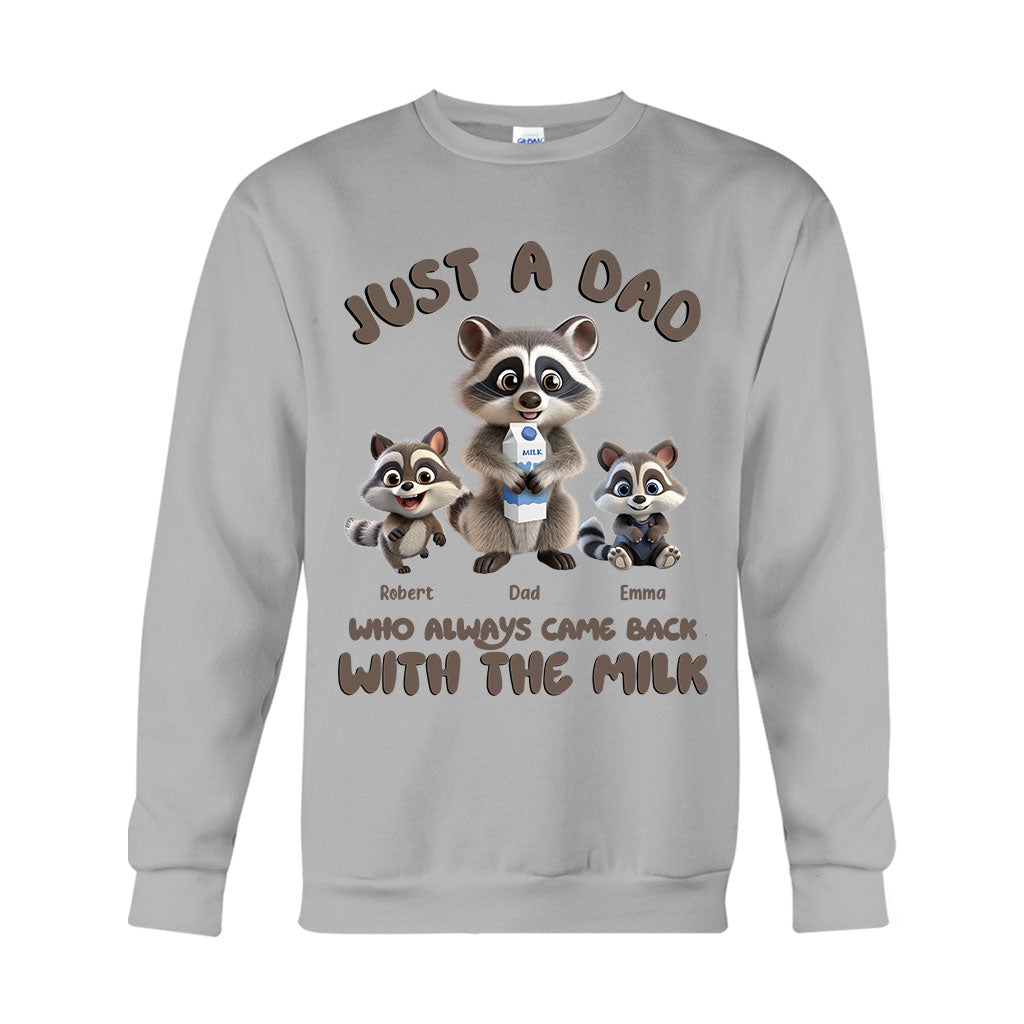 Un papa qui revenait toujours avec le lait - T-shirt et sweat à capuche personnalisés pour papa