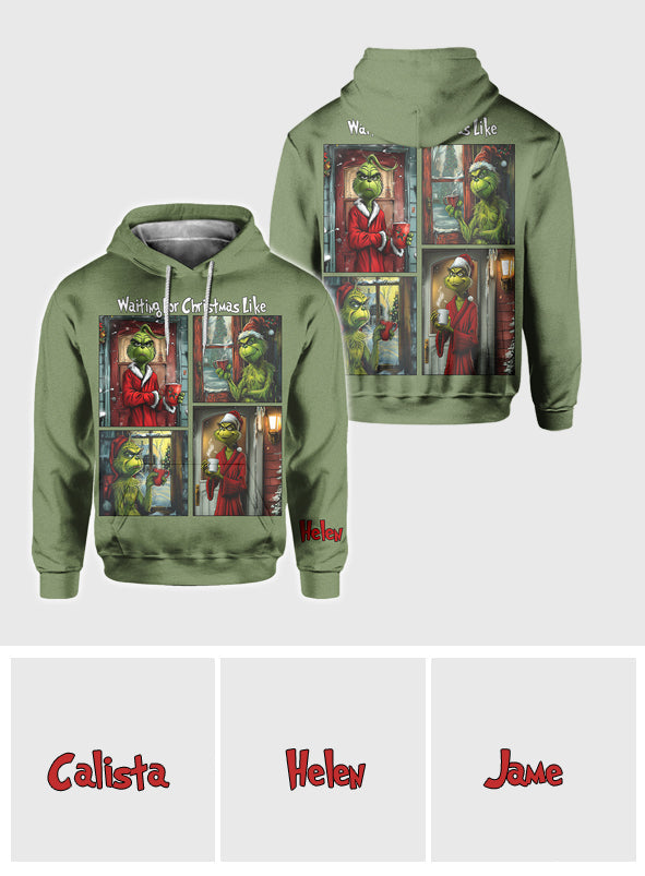 En attendant Noël - T-shirt personnalisé avec motif étole de Noël