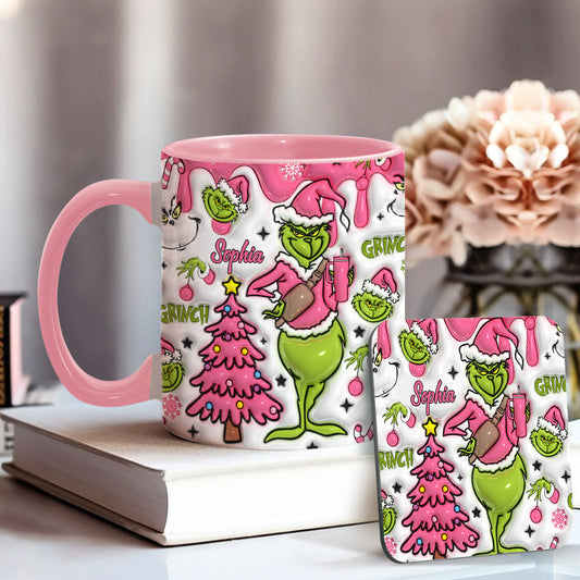 Merry Grinchmas - Personalized Stole Christmas Accent Mug
