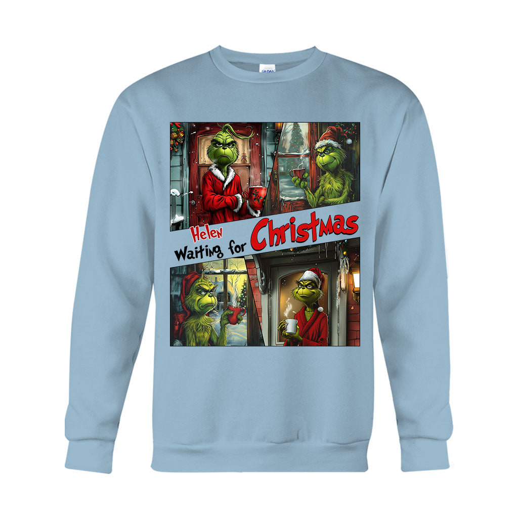 En attendant Noël - T-shirt et sweat à capuche personnalisés « Étole de Noël »