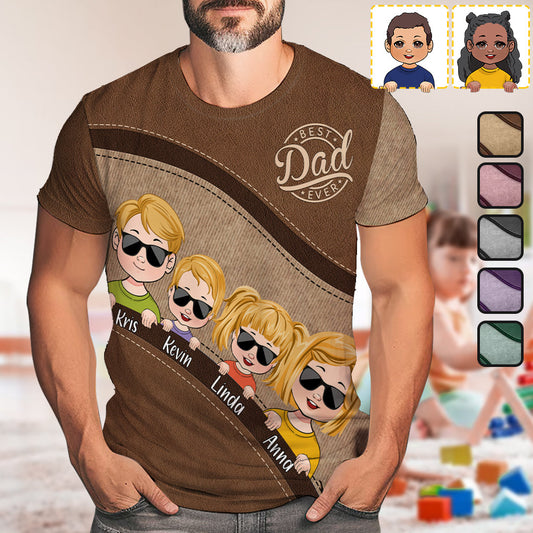 L'équipe de papa : Lien indéfectible - T-shirt personnalisé pour papa