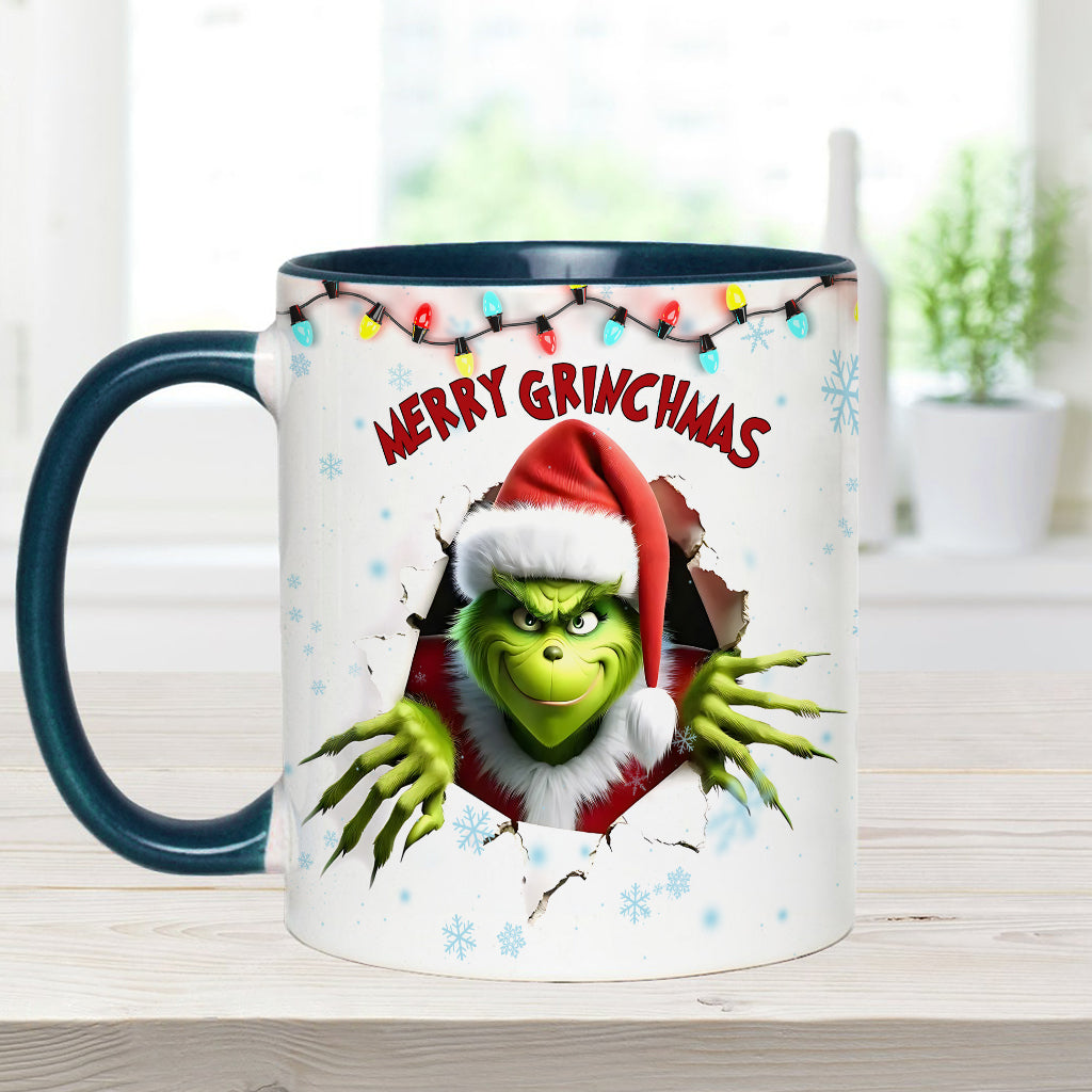 Joyeux Grinchmas - Mug personnalisé avec étole de Noël