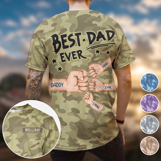 Meilleur papa du monde - T-shirt personnalisé pour papa