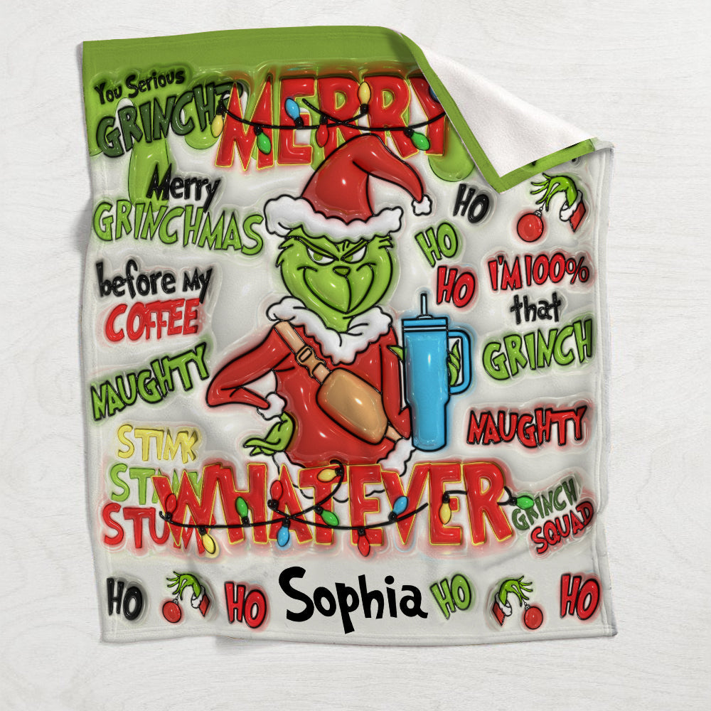 Joyeux Grinchmas - Étole de Noël personnalisée