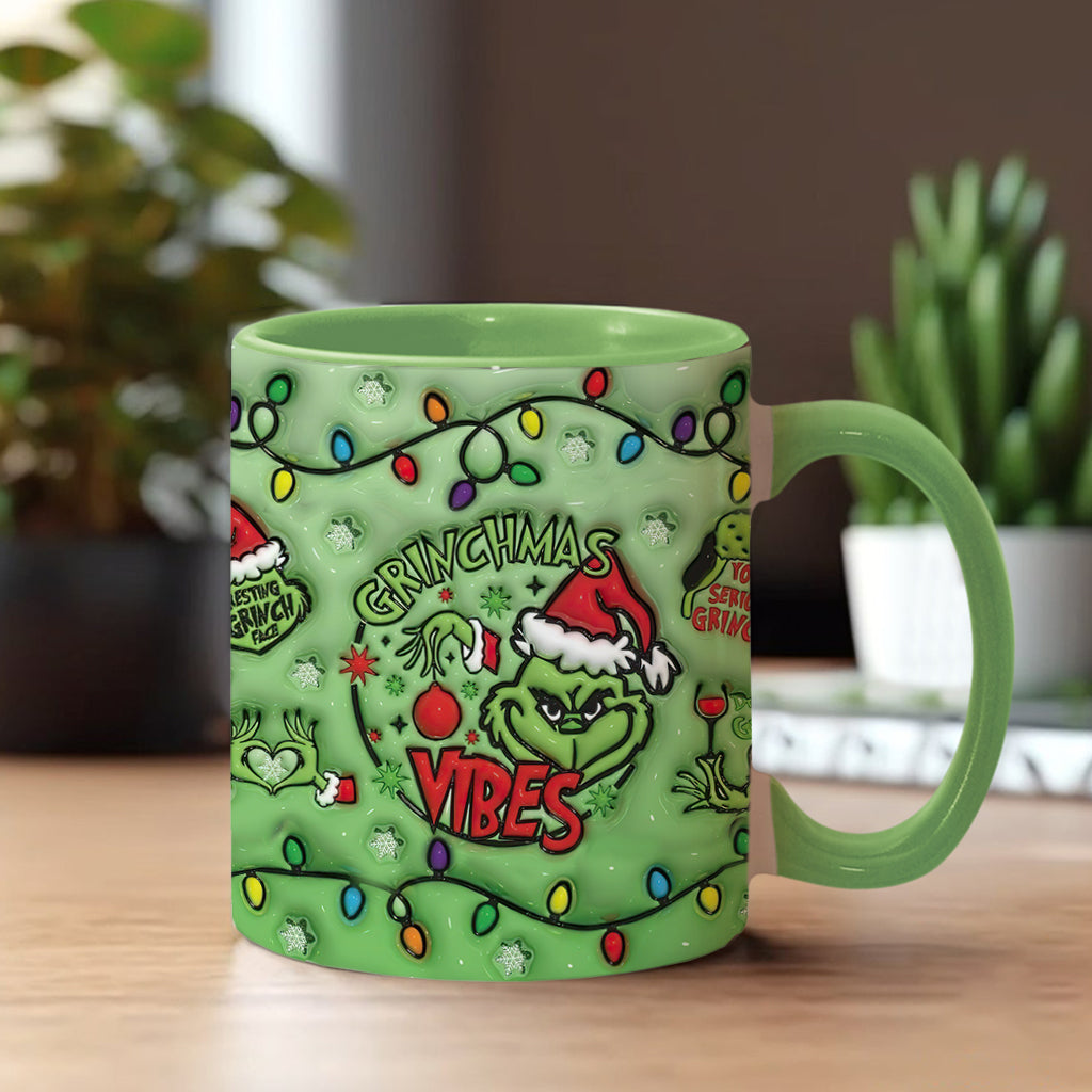 Ambiance Grinchmas - Mug personnalisé avec étole de Noël