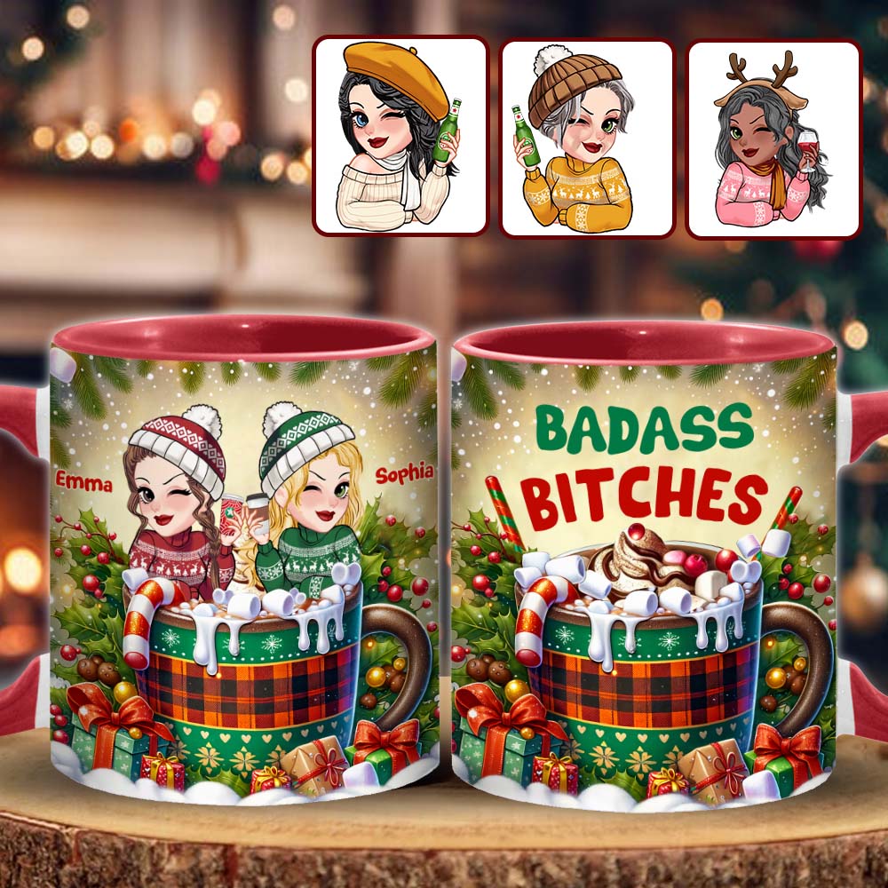 Meilleures amies - Mug personnalisé « Badass Bitches »