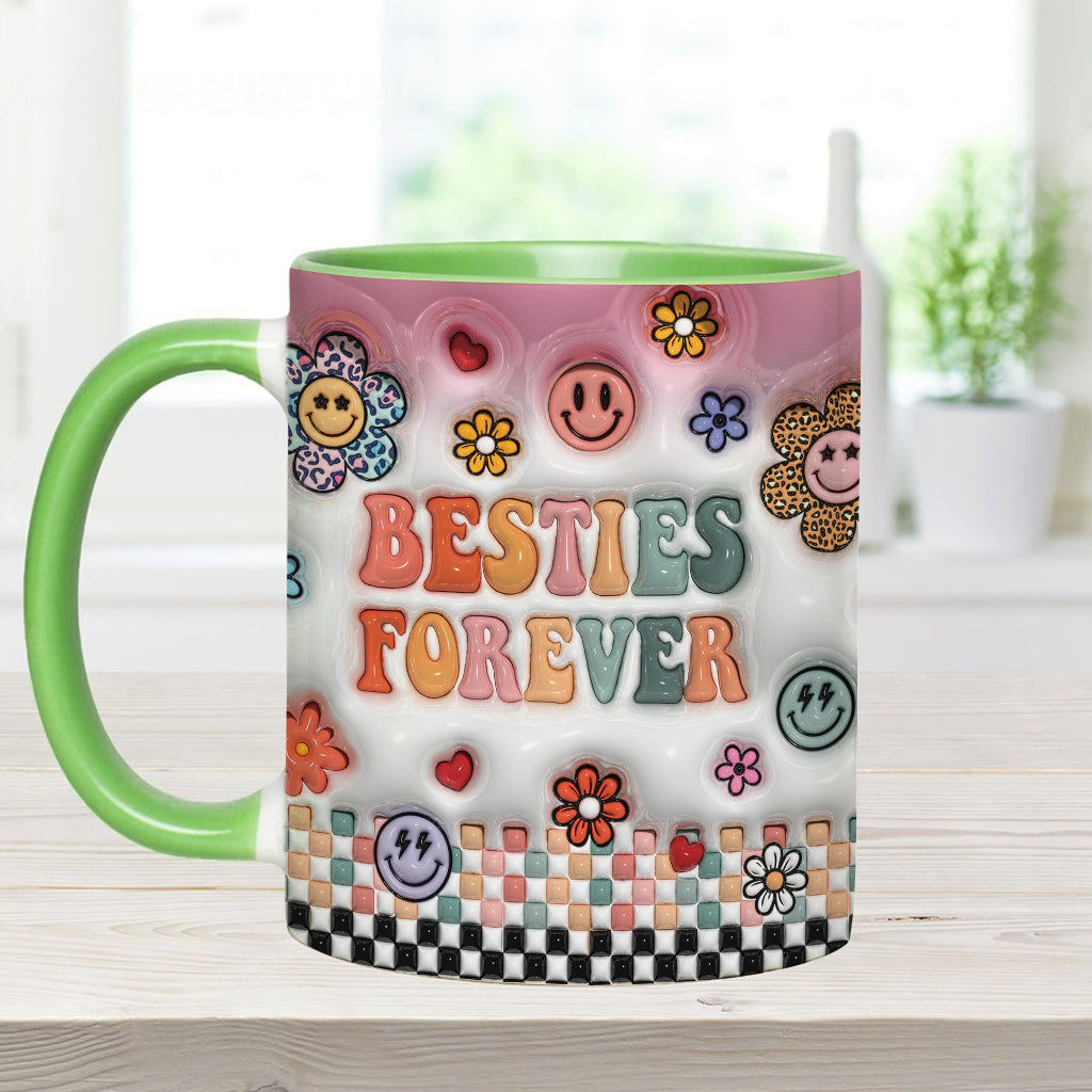 Meilleures amies pour toujours - Mug personnalisé Bestie Forever Floral