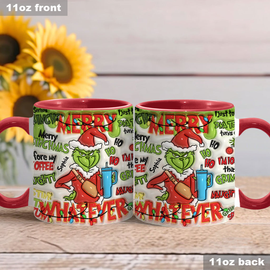Merry Grinchmas - Personalized Stole Christmas Accent Mug