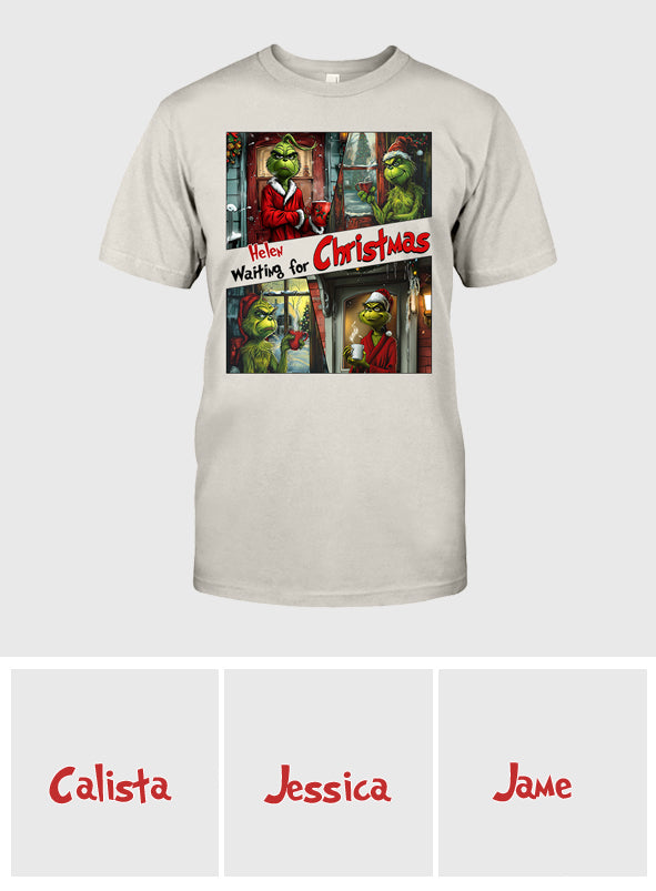 En attendant Noël - T-shirt et sweat à capuche personnalisés « Étole de Noël »