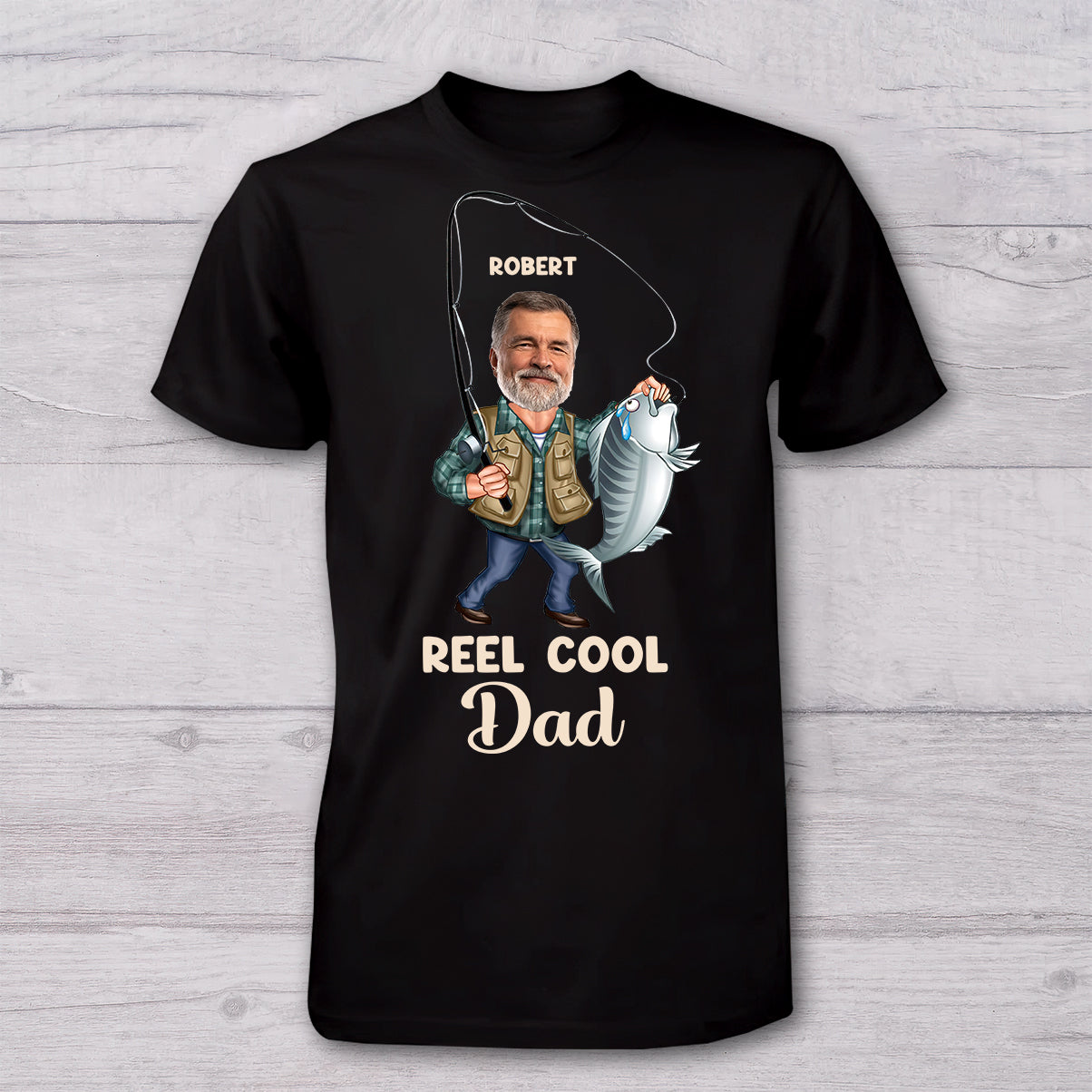 Papa cool - T-shirt de pêche personnalisé et body bébé