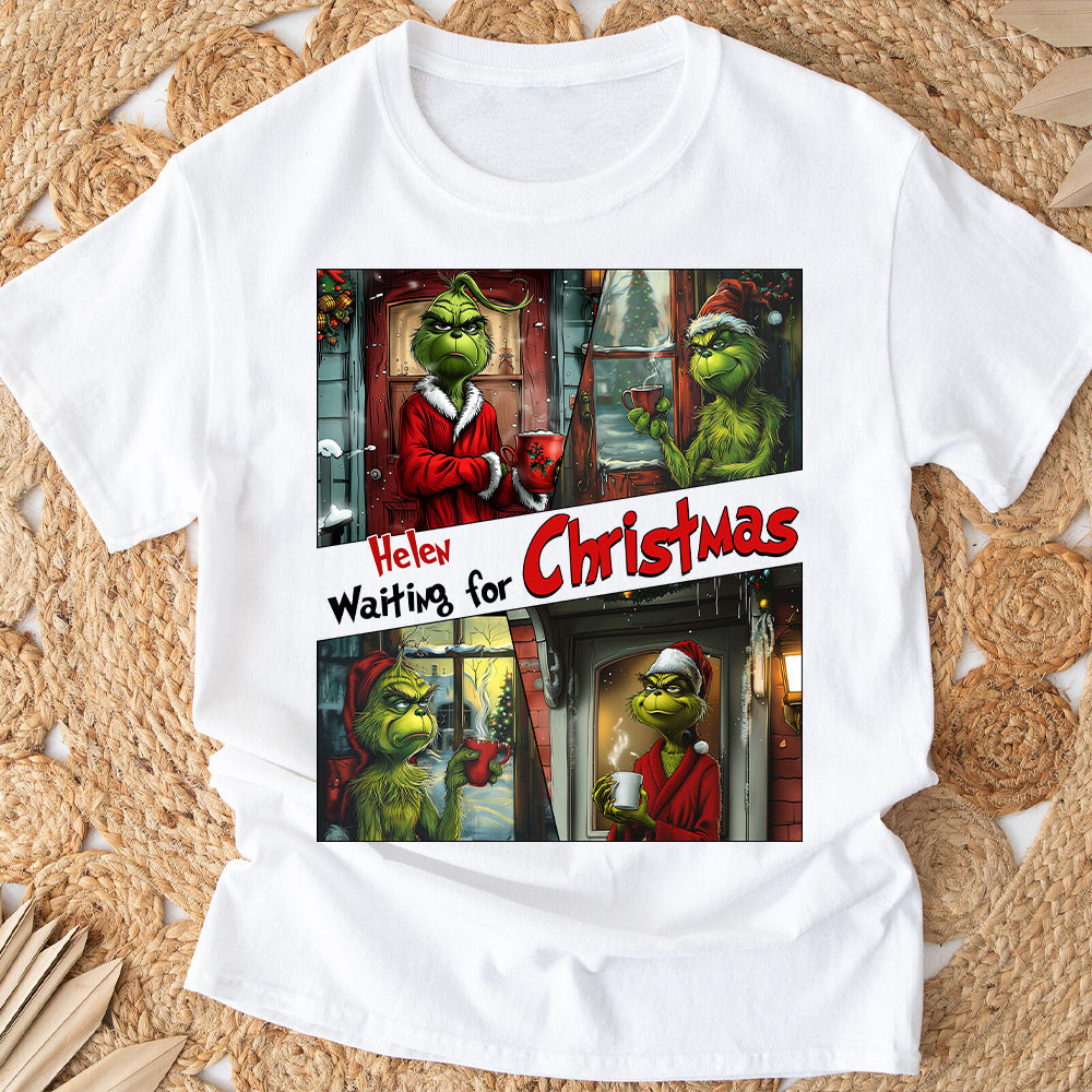 En attendant Noël - T-shirt et sweat à capuche personnalisés « Étole de Noël »