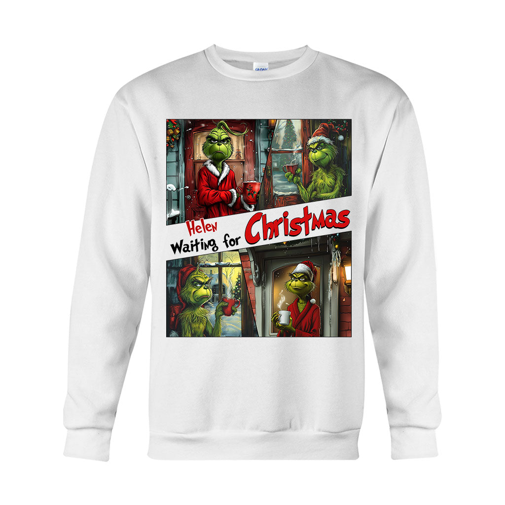 En attendant Noël - T-shirt et sweat à capuche personnalisés « Étole de Noël »