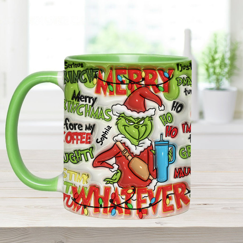 Merry Grinchmas - Personalized Stole Christmas Accent Mug