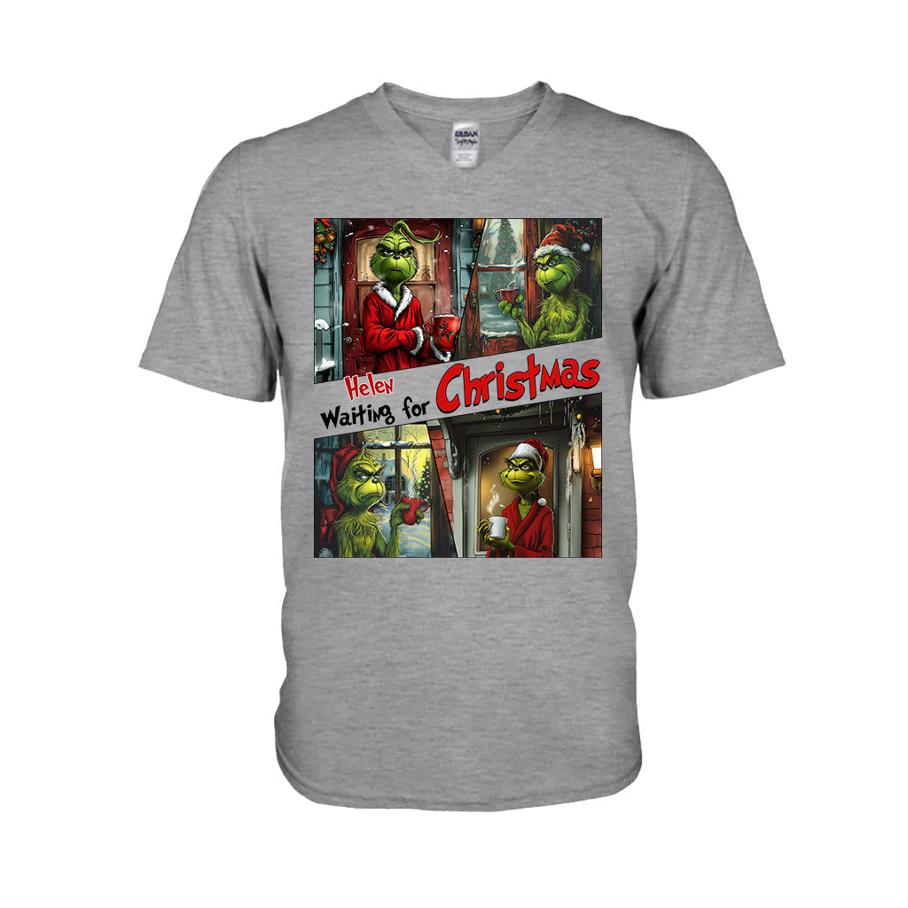 En attendant Noël - T-shirt et sweat à capuche personnalisés « Étole de Noël »