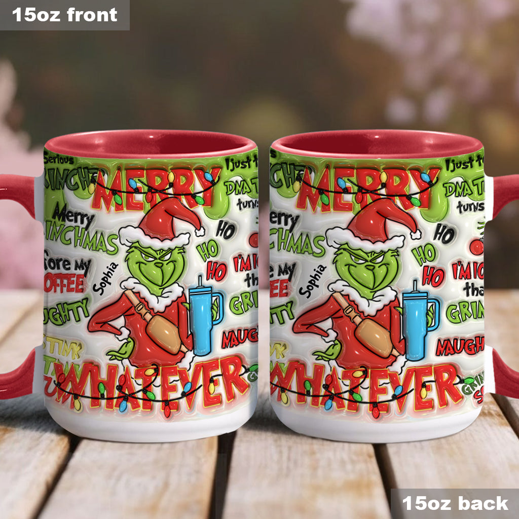 Merry Grinchmas - Personalized Stole Christmas Accent Mug