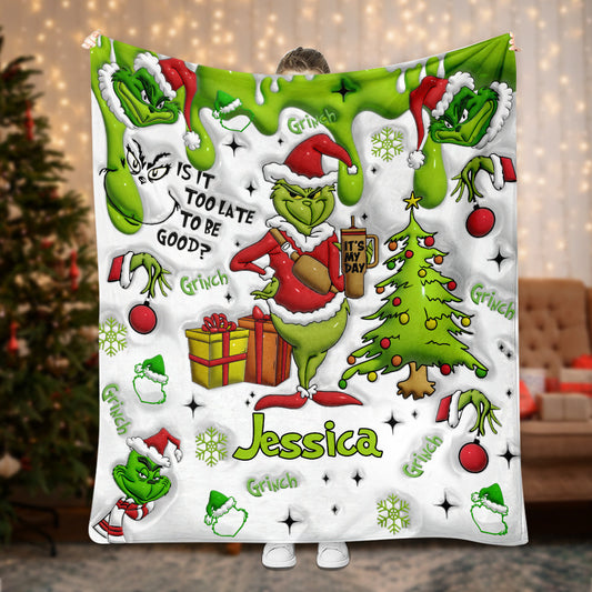 Joyeux Grinchmas - Étole de Noël personnalisée