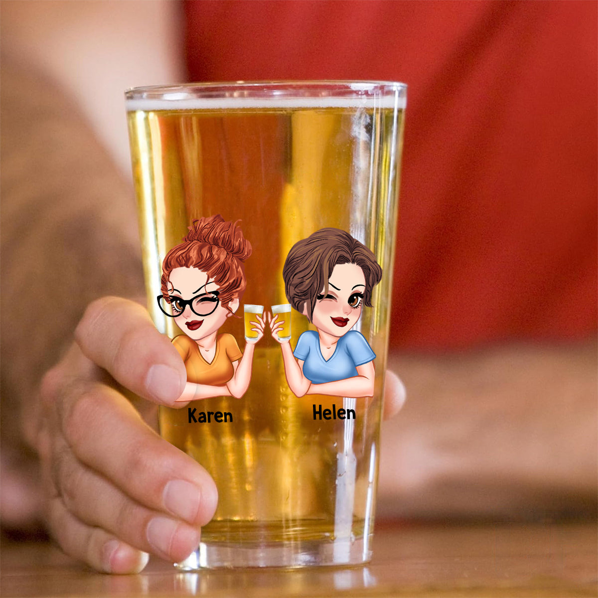 Sommes-nous ivres ? - Verre à bière personnalisé pour meilleures amies