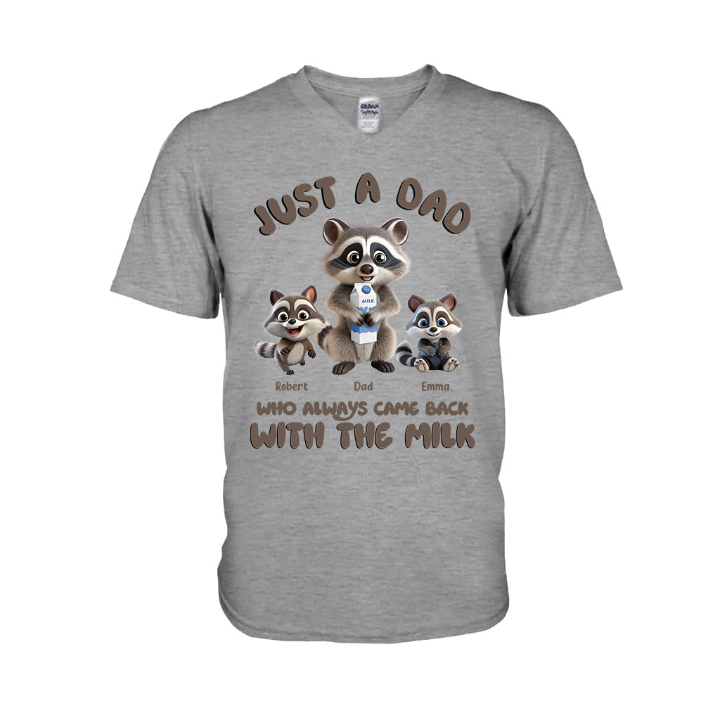 Un papa qui revenait toujours avec le lait - T-shirt et sweat à capuche personnalisés pour papa