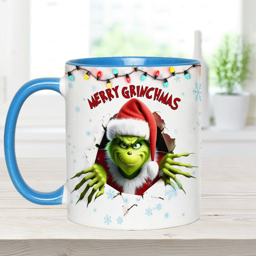 Joyeux Grinchmas - Mug personnalisé avec étole de Noël