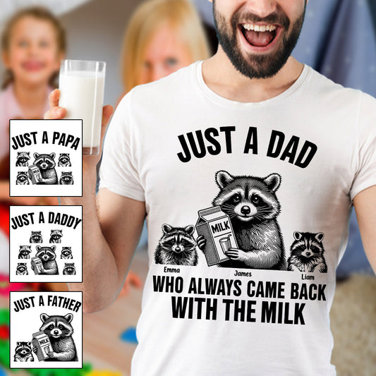 Un papa qui revenait toujours avec le lait - T-shirt et sweat à capuche personnalisés pour papa