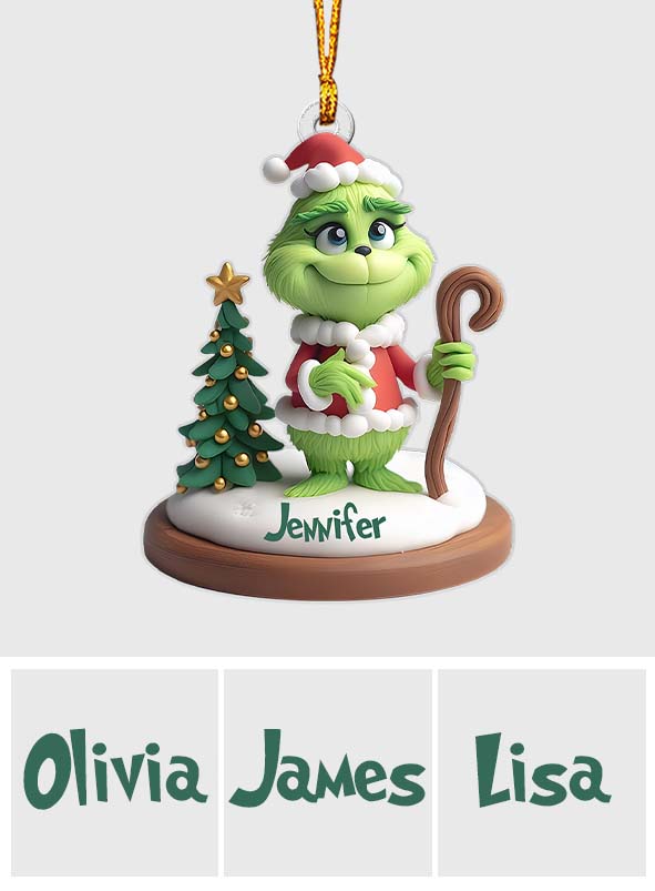 Merry Grinchmas - Personalized Stole Christmas Custom Shaped Ornament