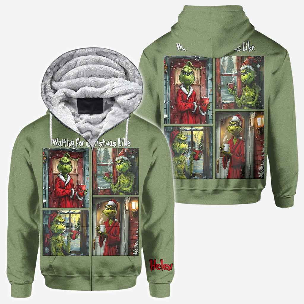 En attendant Noël - T-shirt personnalisé avec motif étole de Noël