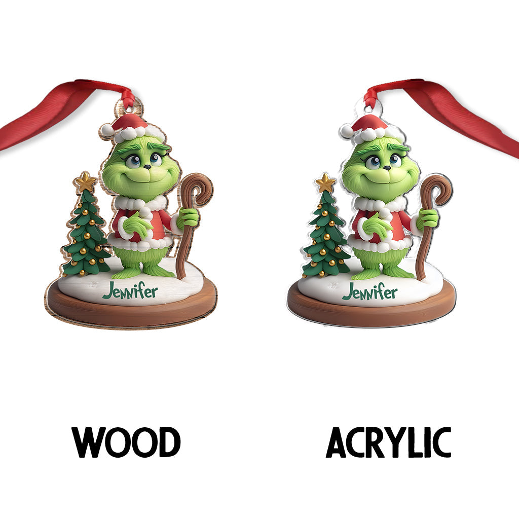 Merry Grinchmas - Personalized Stole Christmas Custom Shaped Ornament