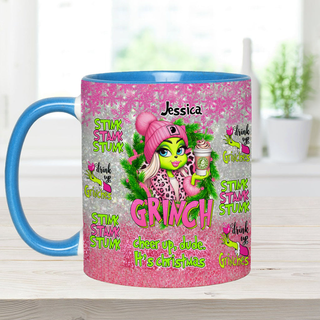 Joyeux Grinchmas - Mug personnalisé avec étole de Noël