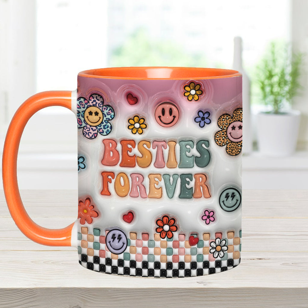 Meilleures amies pour toujours - Mug personnalisé Bestie Forever Floral