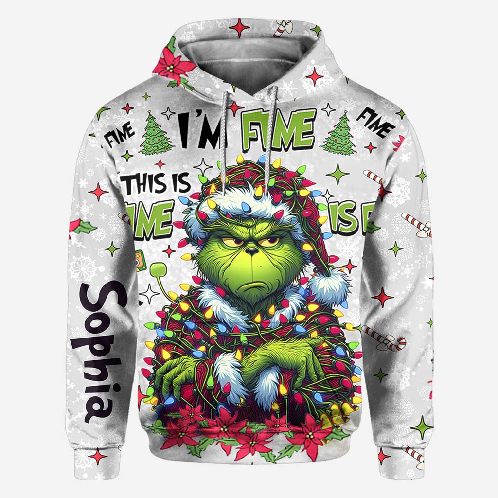 It's Fine I'm Fine - Personalized Stole Christmas All Over Shirt
