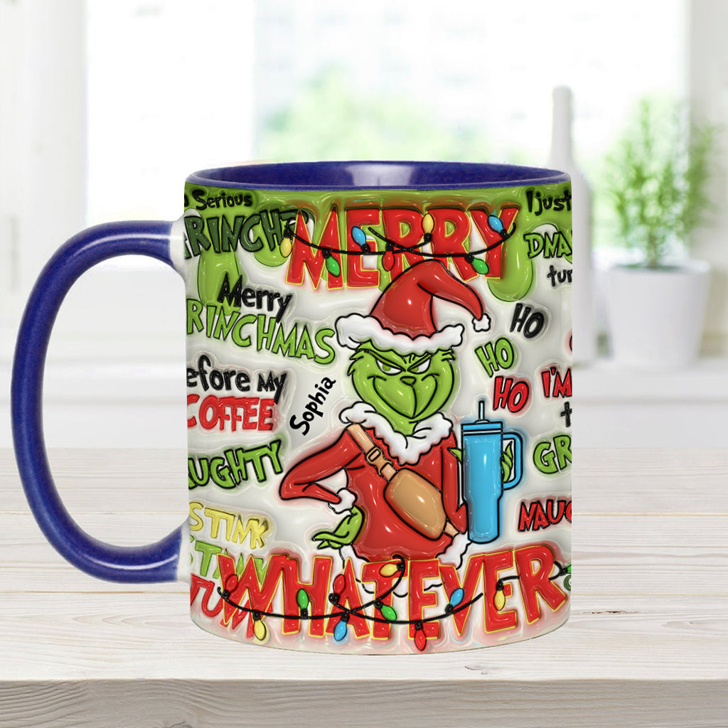 Merry Grinchmas - Personalized Stole Christmas Accent Mug