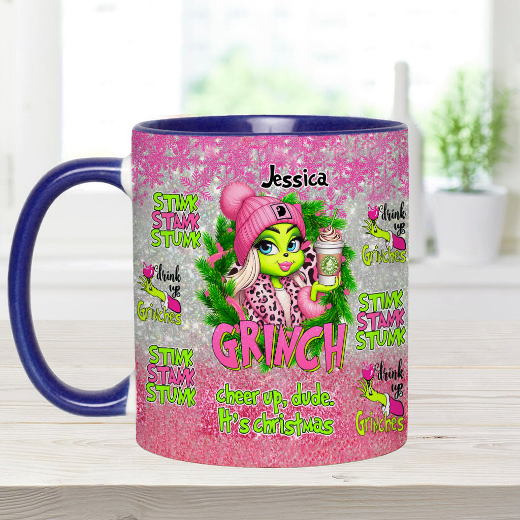 Joyeux Grinchmas - Mug personnalisé avec étole de Noël