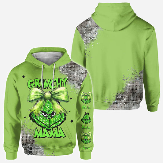 Maman Grincheuse - T-shirt personnalisé « Fou de Noël »